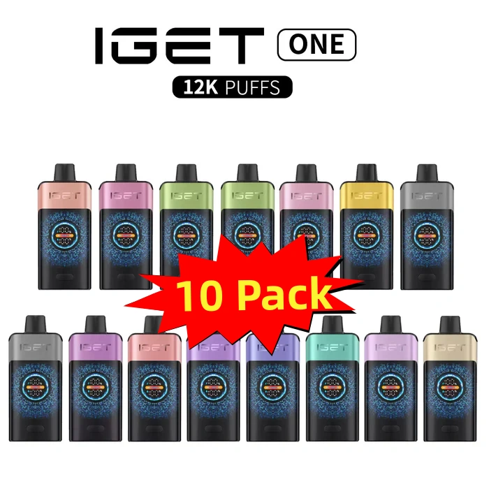 IMG_9681 10-Pack IGET One 12000 Mixed Flavours Vape Australia
